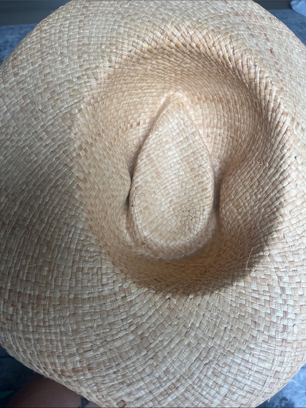 Women's Natural Straw Sun Hat with Braided Tie - Picture 3 of 6